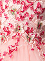 Jewel Neck Tulle Sleeveless Ankle Length Princess Flowers Kids Party Dresses-Dbrbridal