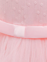 Jewel Neck Tulle Sleeveless Ankle Length Princess Kids Social Party Dresses-Dbrbridal