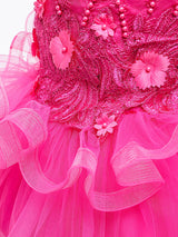 Jewel Neck Tulle Sleeveless Short Princess Beaded Kids Party Dresses-Dbrbridal