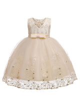 Jewel Neck Tulle Sleeveless Short Princess Kids Pageant flower girl dresses-Dbrbridal