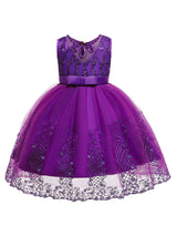 Jewel Neck Tulle Sleeveless Short Princess Kids Pageant flower girl dresses-Dbrbridal