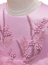 Jewel Neck Tulle Sleeveless With Train Princess Bows Kids Social Party Dresses-Dbrbridal