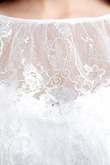 Lace Sweatheart Trumpet/Mermaid Wedding Dress With Lace Cape-Dbrbridal