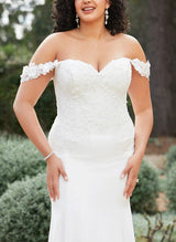Lace Sweep Train Modern Wedding Dress-Dbrbridal