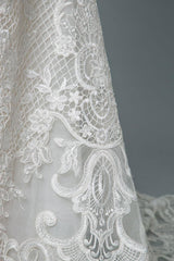 Lace Wedding Dress Mermaid Sweetheart Strapless Sleeveless Long With Train Bridal Gowns-Dbrbridal