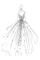 Lace Wedding Dresses A-line Chic V-Neck Sleeveless Appliqued Bridal Gowns With Train-Dbrbridal