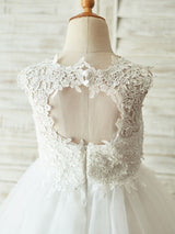 Lovely Jewel Neck Sleeveless Kids Party Dresses-Dbrbridal