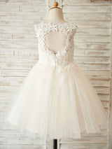 Lovely Jewel Neck Sleeveless Kids Party Dresses-Dbrbridal