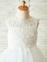 Lovely Jewel Neck Sleeveless Kids Party Dresses-Dbrbridal