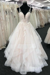 Luxurious Princess Wedding Dress With Ruffles lace-Dbrbridal