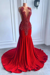 Mermaid Prom Dress with Beadings and Crystals-Dbrbridal