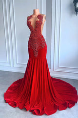 Mermaid Prom Dress with Beadings and Crystals-Dbrbridal