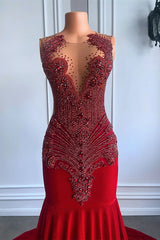 Mermaid Prom Dress with Beadings and Crystals-Dbrbridal