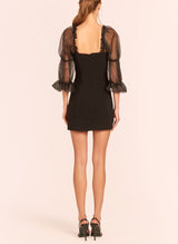 Modern Sheer Sleeves Mini Wedding Dresses-Dbrbridal