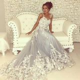 Modern Sleeveless Sweetheart Prom Dresses With Lace Long-Dbrbridal