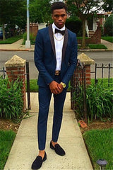 Navy Blue Gorgeous Two Piece Men Suit for Prom-Dbrbridal