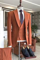 New Arrival Slim Fit Bespoke Peaked Lapel Men's Suits-Dbrbridal