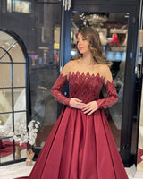 New Arrival Strapless Long Sleeves Bridal Gown With Ruffles Long-Dbrbridal