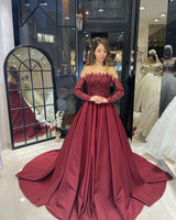 New Arrival Strapless Long Sleeves Bridal Gown With Ruffles Long-Dbrbridal