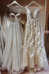 New In Long A-line Lace Wedding Dresses With Train-Dbrbridal