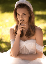 Off-The-Shoulder Corset Wedding Dresses Detachable Sleeveless Boho Garden Princess-Dbrbridal