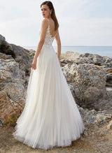 Off-The-Shoulder Lace Wedding Dresses Tulle-Dbrbridal