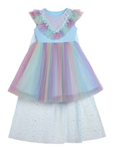 Pink Jewel Neck Short Sleeves Kids Social Party Dresses Princess Dress-Dbrbridal