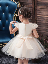 Pretty V Neck Short Sleeves Flowers Kids Party flower girl dresses-Dbrbridal