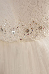 Princess Ball Gown Wedding Dresses Lace Applique Sexy Backless Beaded Sash Sequin Long Ivory Bridal Dress-Dbrbridal