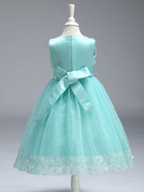 Princess Lilac Purple Lace Tulle Ribbon Bows Kids Tutu Party Dress-Dbrbridal