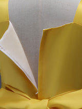 Princess Yellow Lace Applique Bow Decor Kids Pageant flower girl dresses-Dbrbridal