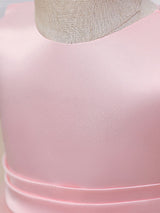 Purple Jewel Neck Cotton Tulle Sleeveless Short A-Line Embroidered Kids Party Dresses-Dbrbridal