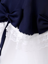 Red Jewel Neck Polyester Short Sleeves Short A-Line Embroidered Formal Kids Pageant flower girl dresses-Dbrbridal