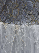 Red Jewel Neck Sleeveless Ankle-Length A-Line Embroidered Polyester Kids Party Dresses-Dbrbridal