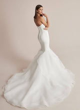 Retro style Elegant Sweetheart Mermaid Fitted Wedding Dresses Organza-Dbrbridal