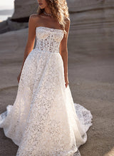 Retro style lace wedding dresses pockets-Dbrbridal