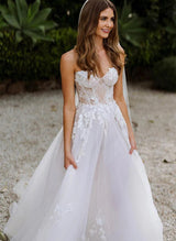 Retro style Tulle Wedding Dress Appliques Lace-Dbrbridal