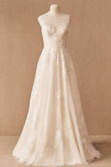 Retro Wedding Dresses Jewel Neck Sleeveless Raised Waist Satin Fabric With Train Applique Bridal Dress-Dbrbridal