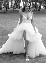 Romantic Wedding Dresses Slit-Dbrbridal