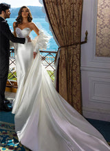 Satin Wedding Dress Wrap-Dbrbridal