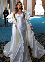 Satin Wedding Dress Wrap-Dbrbridal
