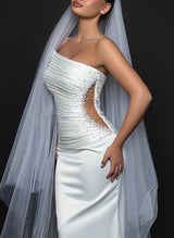 Satin Wedding Dresses Beaded-Dbrbridal
