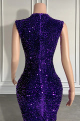 Sequined Sleeveless Mermaid Prom Dress with Beadings-Dbrbridal