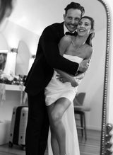 Short White Strapless Wedding Dresses-Dbrbridal