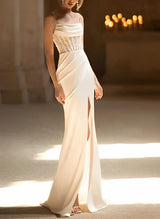 Sleeveless Summer Beach Wedding Dresses Appliques Lace-Dbrbridal