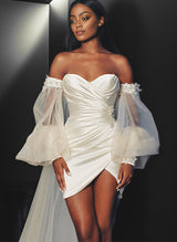Strapless Beautiful Wedding Dress Detachable Wrap-Dbrbridal