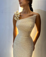 Strapless Mermaid Long Prom Dress with Removable Shoulder Straps-Dbrbridal