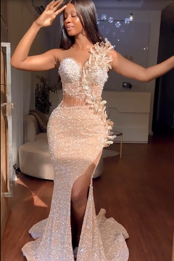 Sweetheart Flower Sequins Backless Sleeveless Mermaid Prom Dress Dbrbridal Sweetheart Flower Sequins Backless Sleeveless Mermaid Prom Dress Dbrbridal