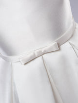 Toddlers Short Dress Princess Sleeveless Satin flower girl dress-Dbrbridal