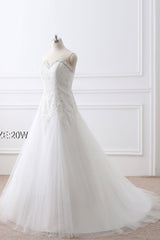 Tulle Wedding Dress Lace Beading Bridal Gown Strapless Sweetheart Chapel Train A-Line Sexy Backless Bridal Dress-Dbrbridal